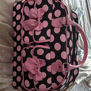 Pink Polka Dot Women's Irish dance duffle bag